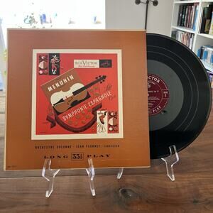 Yahudi Menuhin Jean Fournet Symphonie Espagnole Edouard Lalo LP 1954 RCA LM1011